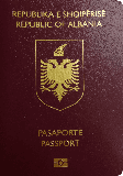 Passhülle von Albanien