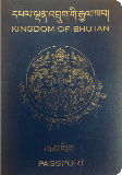 Funda de pasaporte de Bután