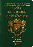 Bìa hộ chiếu của bờ biển Ngà