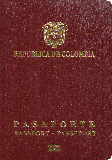 Passport cover of Colombia