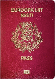Capa do passaporte de Estónia