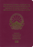 Capa do passaporte de Macedônia do Norte