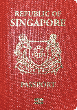 Passhülle von Singapur